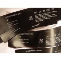 Satin sewing labels Black 35x65 mm