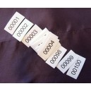 Ironing labels - numbered