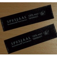 Satin sewing labels Black 60x15 mm